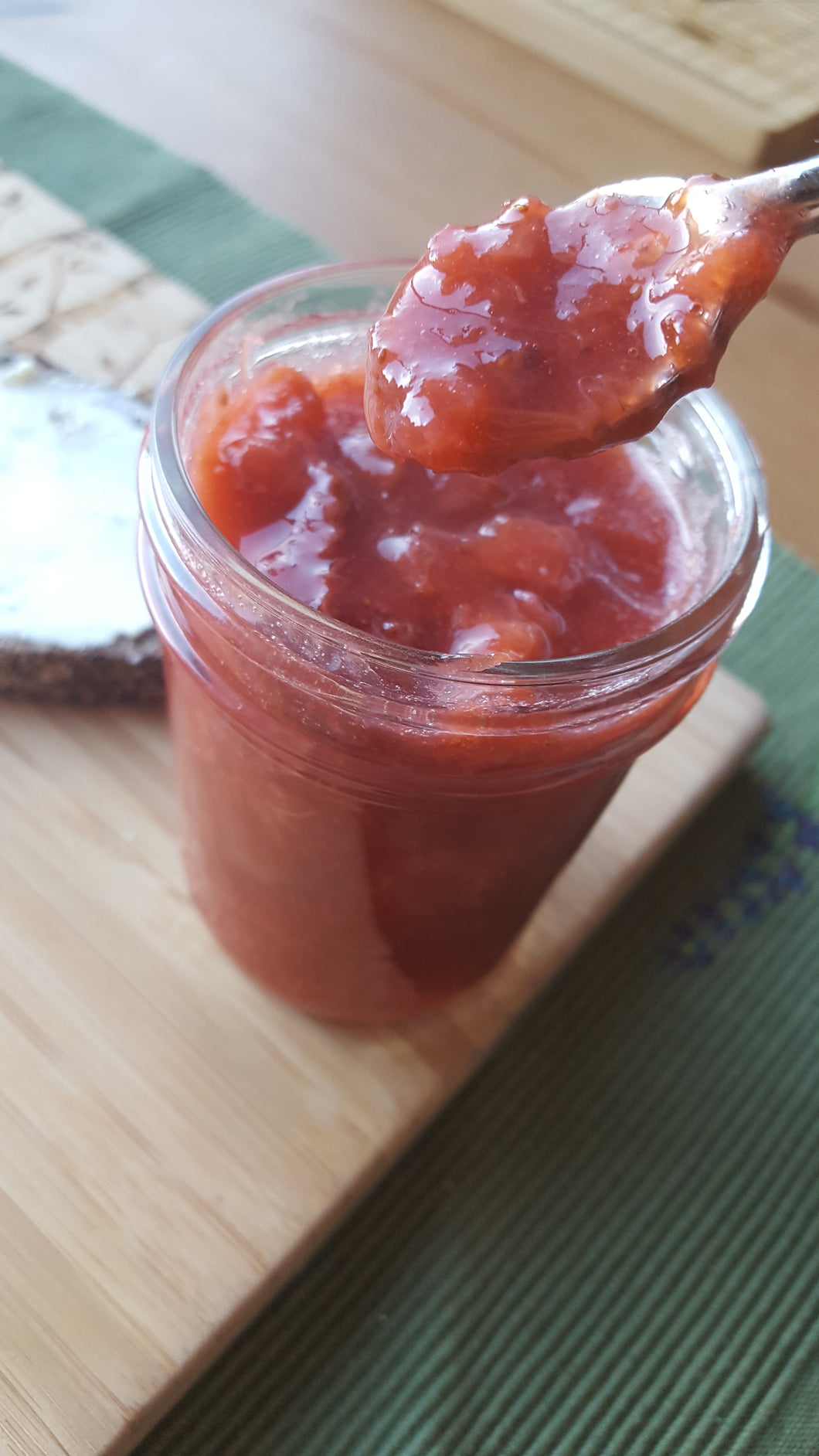 Strawberry Rhubarb Jam - no sugar added!